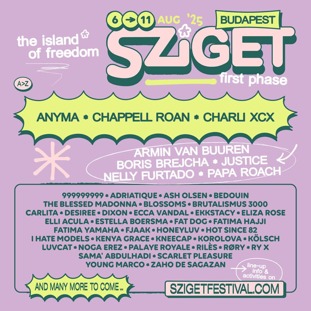 Sziget Festival 2025 - First Phase Lineup